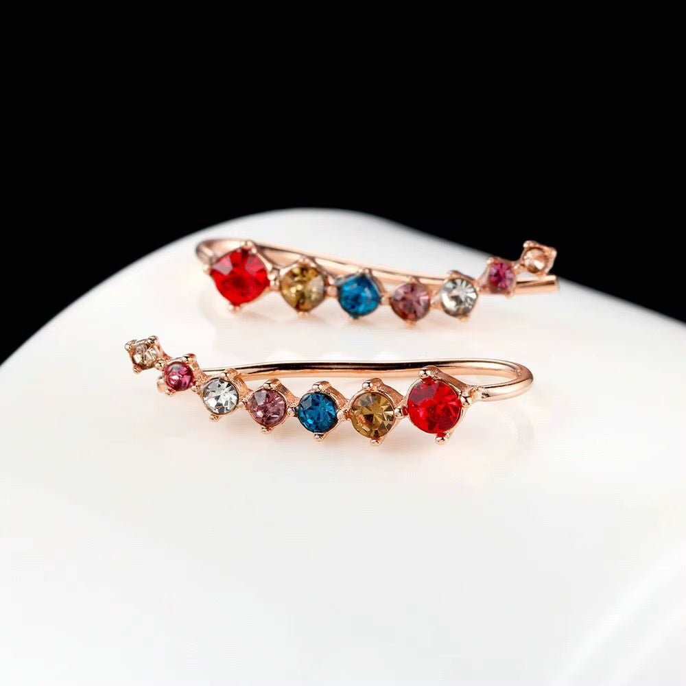 RoséLuxe™ Zircon Drop Hook Earrings – Pure Elegance in Every Sparkle