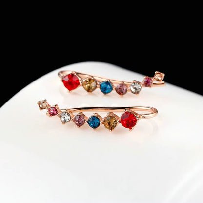RoséLuxe™ Zircon Drop Hook Earrings – Pure Elegance in Every Sparkle