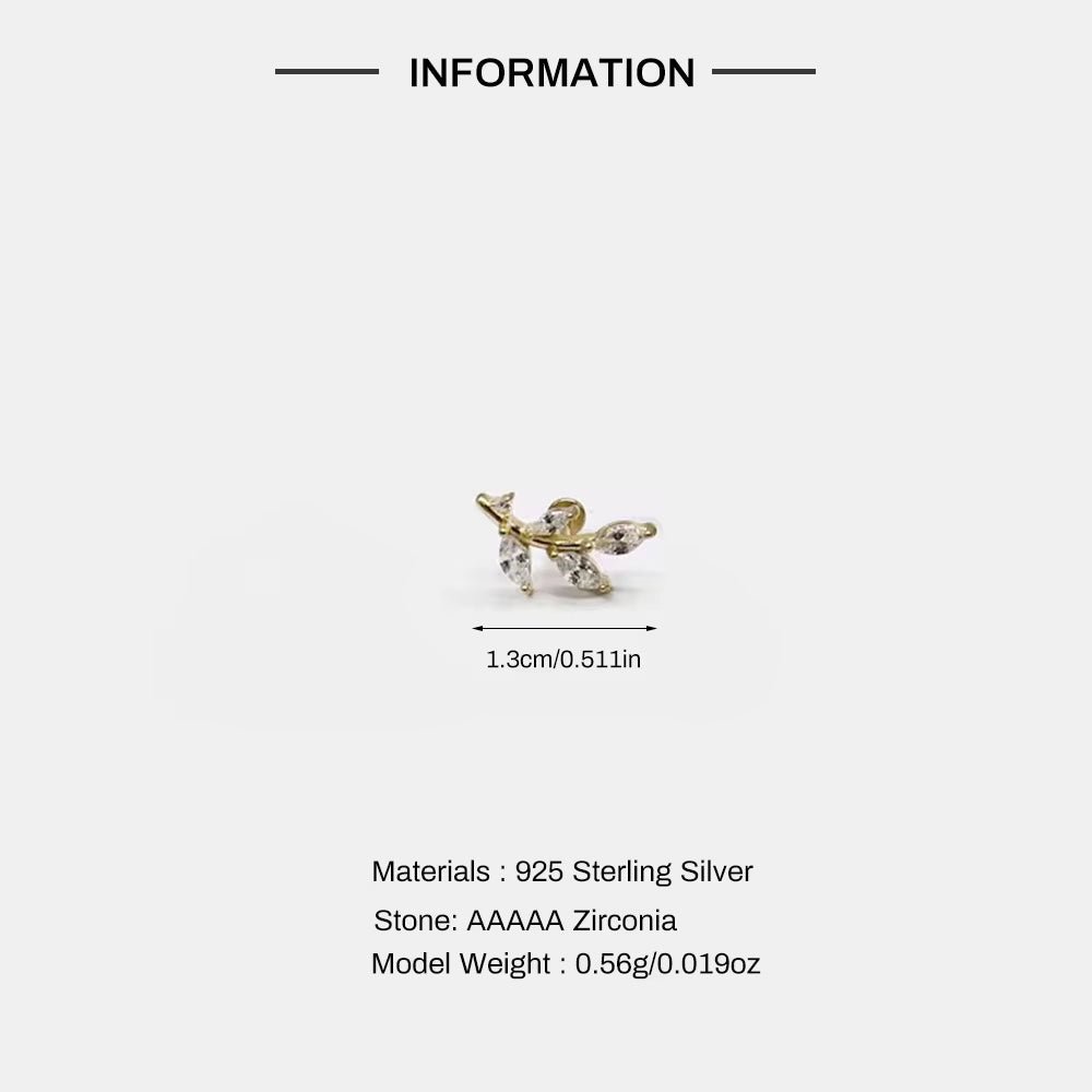 Luxe Line Mini Zircon Stud – A Spark of Modern Minimalism